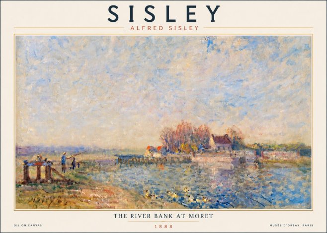 Sisley The River Bank at Moret No4 - Póster