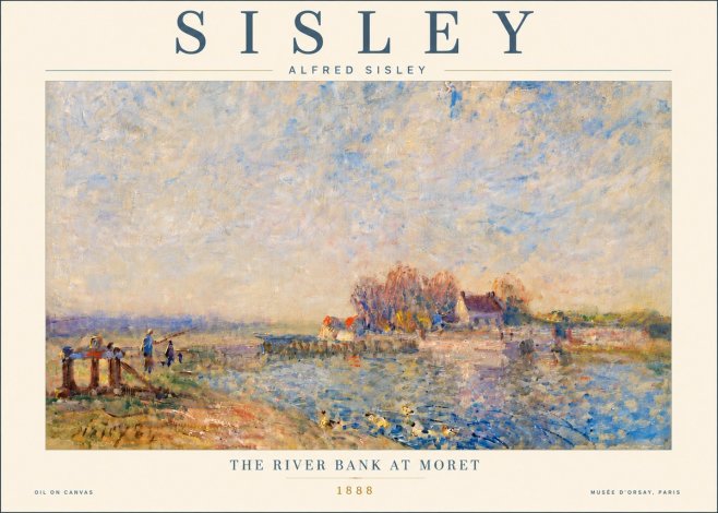 Sisley The River Bank at Moret No5 - Póster
