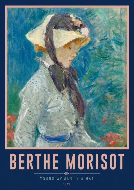 Berthe Morisot Young Woman in a Hat No4 - Póster