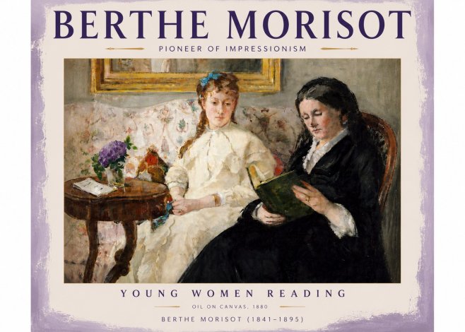 Berthe Morisot Young Women Reading No5 - Póster