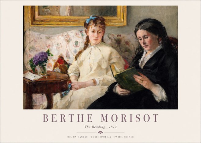 Berthe Morisot Young Women Reading No6 - Póster