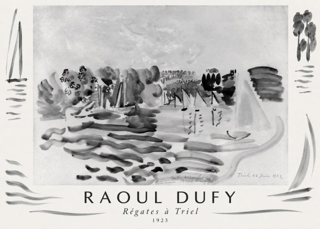 Raoul Dufy Régates À Triel No1 - Póster