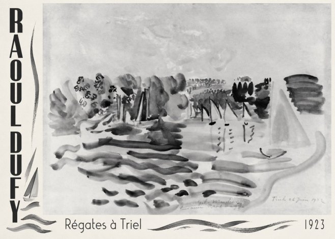 Raoul Dufy Régates À Triel No2 - Póster
