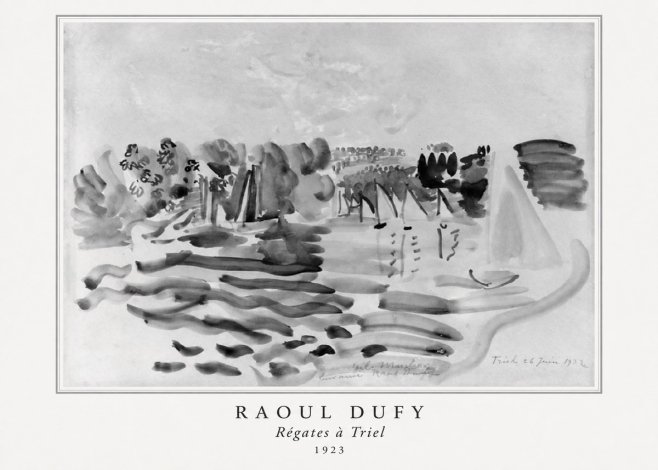 Raoul Dufy Régates À Triel No5 - Póster