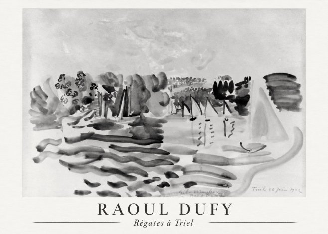 Raoul Dufy Régates À Triel No6 - Póster
