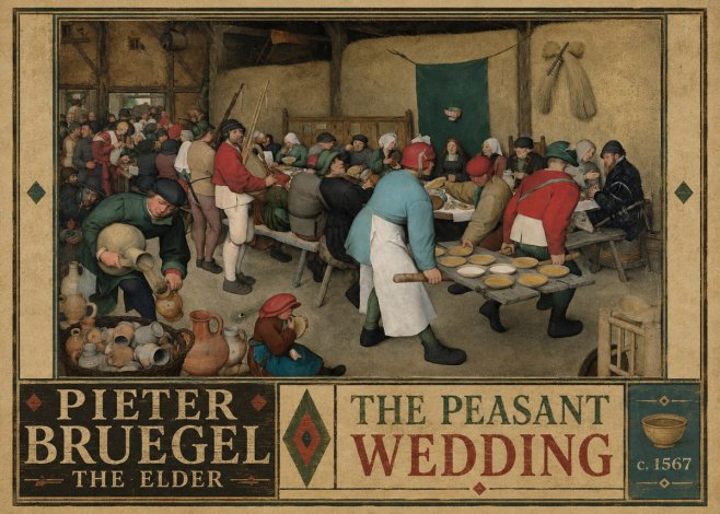 Pieter Bruegel The Peasant Wedding II No2 - Póster