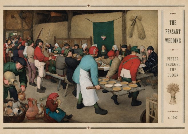 Pieter Bruegel The Peasant Wedding II No3 - Póster