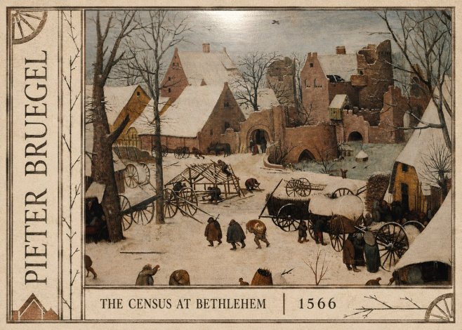 Pieter Bruegel The Census at Bethlehem I No2 - Póster