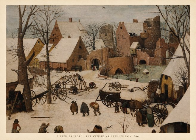 Pieter Bruegel The Census at Bethlehem I No5 - Póster