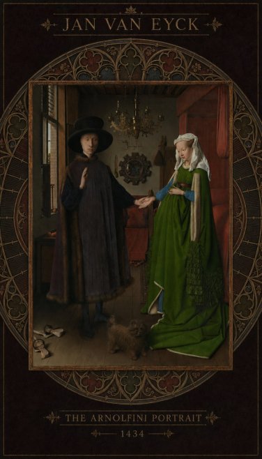 Jan van Eyck The Arnolfini Portrait II No6 - Póster