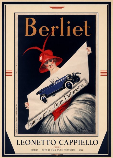 Leonetto Cappiello Berliet - Pour Le Prix D'une Voiturette No1 - Póster