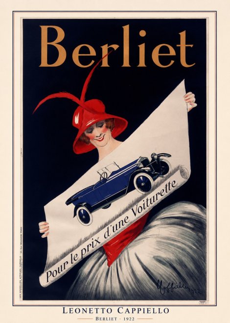 Leonetto Cappiello Berliet - Pour Le Prix D'une Voiturette No6 - Póster