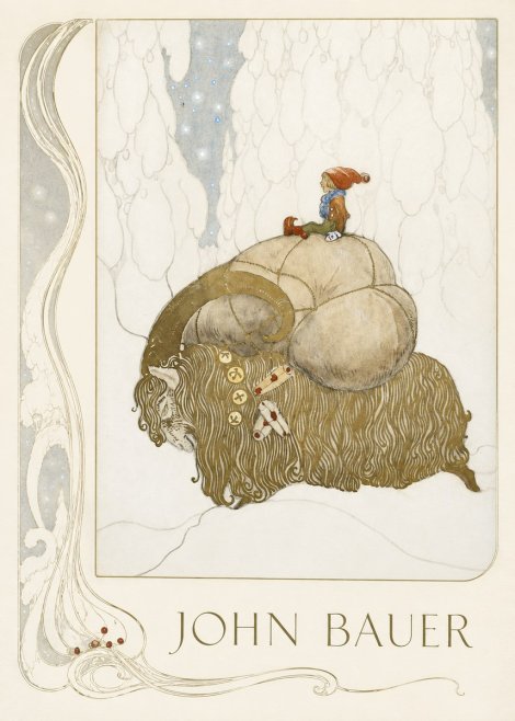 John Bauer The Boy and the Musk Ox No2 - Póster