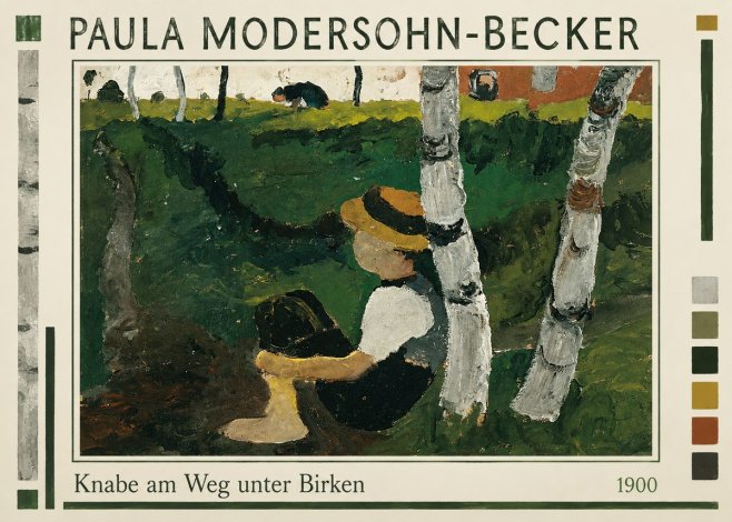 Paula Modersohn-Becker Knabe Am Weg Unter Birken No1 - Póster