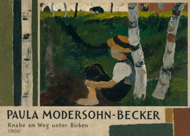 Paula Modersohn-Becker Knabe Am Weg Unter Birken No2 - Póster