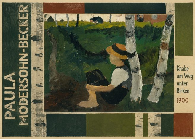 Paula Modersohn-Becker Knabe Am Weg Unter Birken No3 - Póster