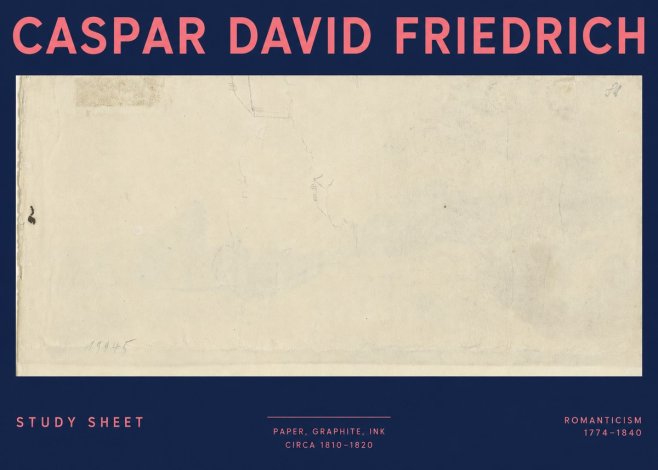 Caspar David Friedrich Study Sheet No3 - Póster