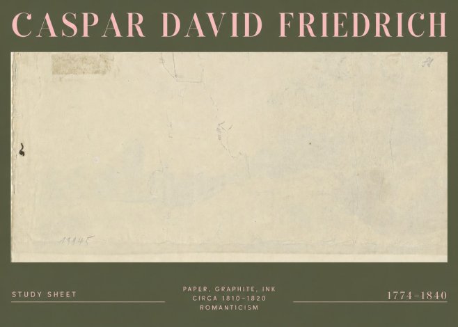Caspar David Friedrich Study Sheet No4 - Póster