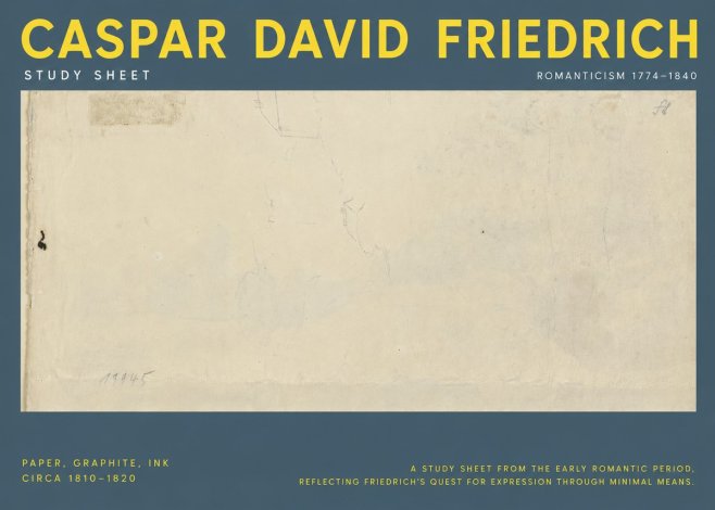 Caspar David Friedrich Study Sheet No5 - Póster