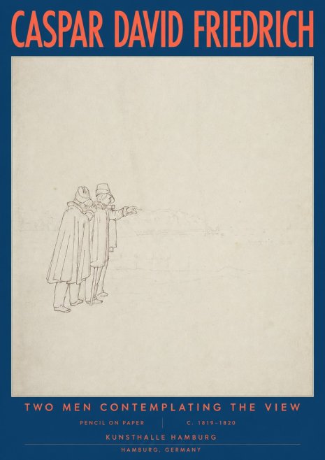 Caspar David Friedrich Two Men Contemplating the View No2 - Póster