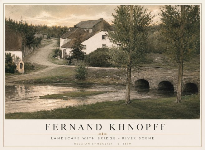 Fernand Khnopff Bridge at Froidmont No4 - Póster