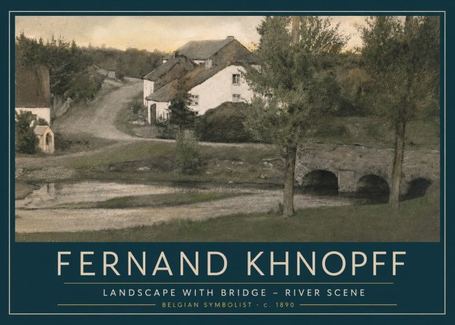 Fernand Khnopff Bridge at Froidmont No5 - Póster