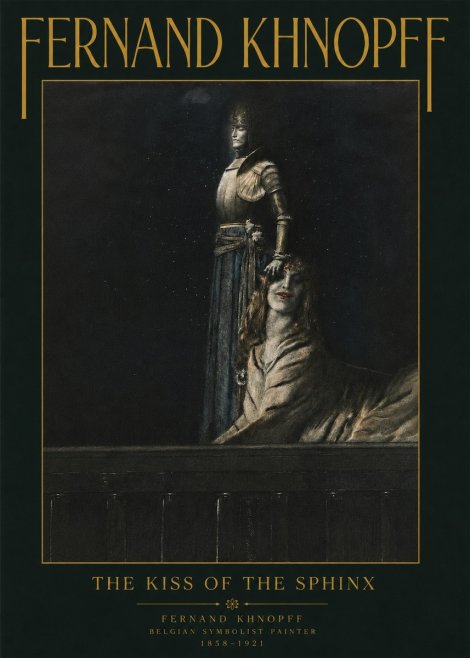 Fernand Khnopff The Kiss of the Sphinx No4 - Póster