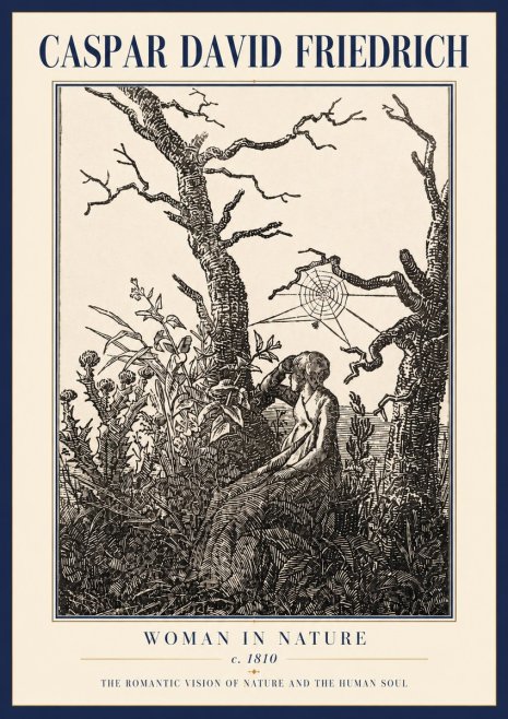 Caspar David Friedrich Woman in Nature No3 - Póster