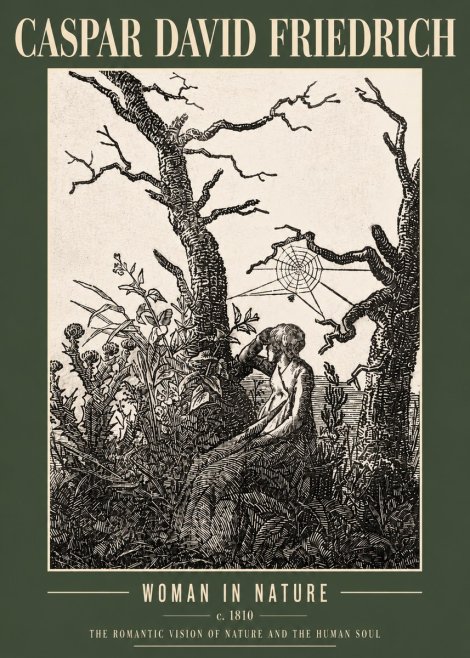 Caspar David Friedrich Woman in Nature No4 - Póster
