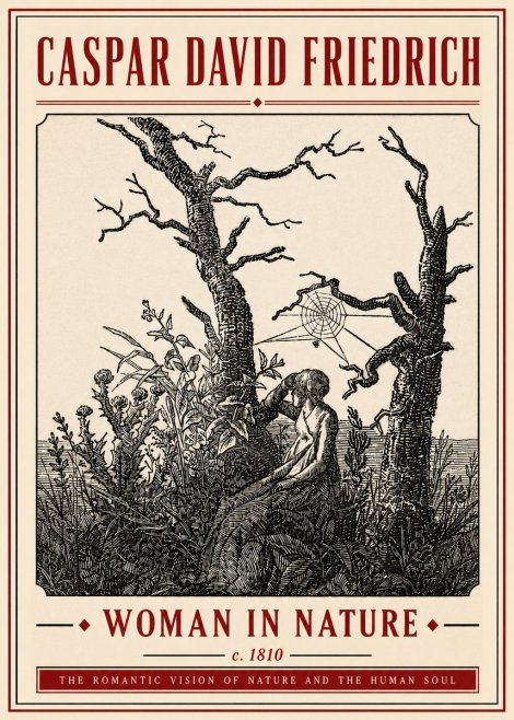 Caspar David Friedrich Woman in Nature No5 - Póster