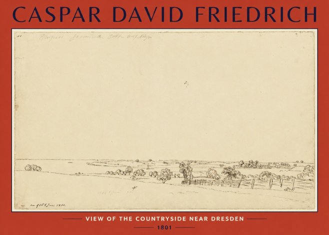 Caspar David Friedrich View of the Countryside Near Dresden No2 - Póster