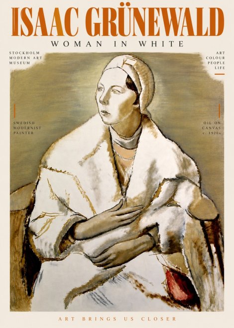Isaac Grünewald The Woman in White No5 - Póster