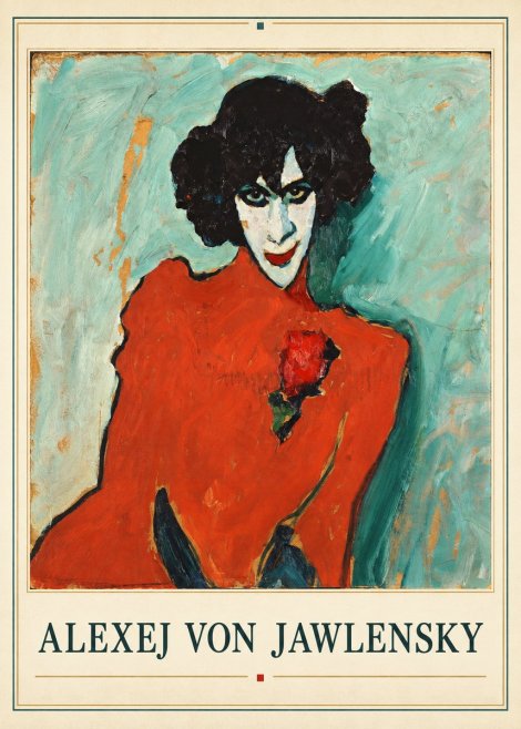 Alexej von Jawlensky Woman with Red Rose No4 - Póster