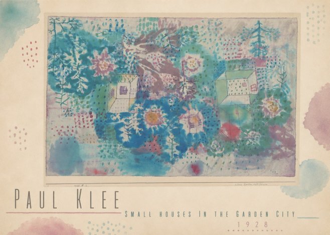 Paul Klee Small Houses in the Garden City No5 - Póster