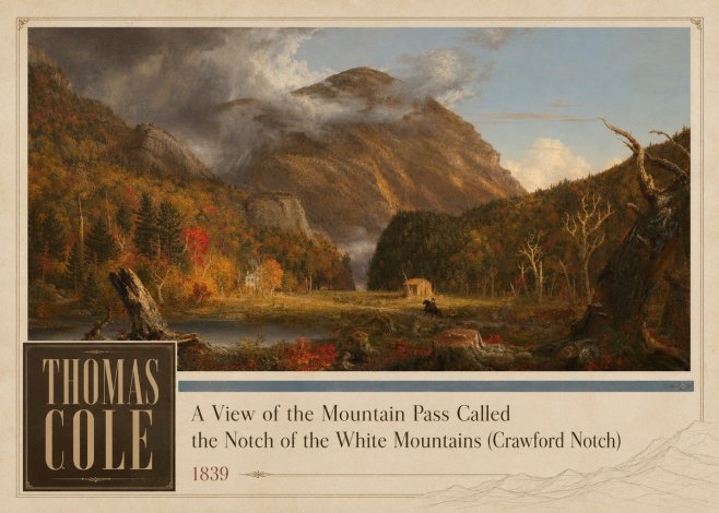 Thomas Cole A View of the Mountain Pass Called the Notch of the White Mountains (Crawford Notch) I No2 - Póster