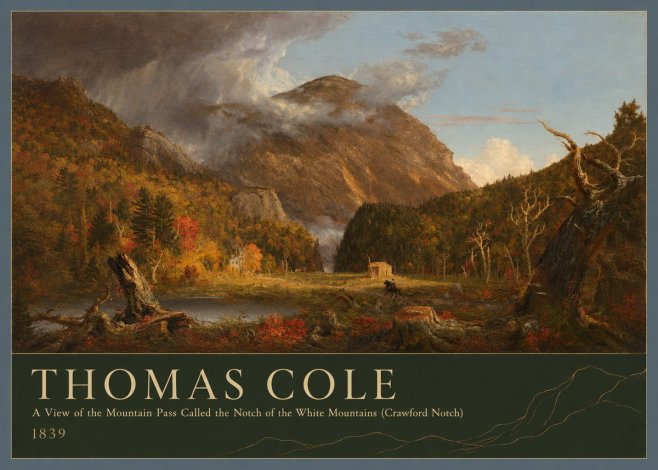 Thomas Cole A View of the Mountain Pass Called the Notch of the White Mountains (Crawford Notch) I No3 - Póster