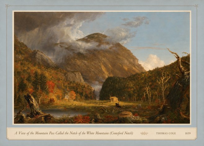 Thomas Cole A View of the Mountain Pass Called the Notch of the White Mountains (Crawford Notch) I No4 - Póster