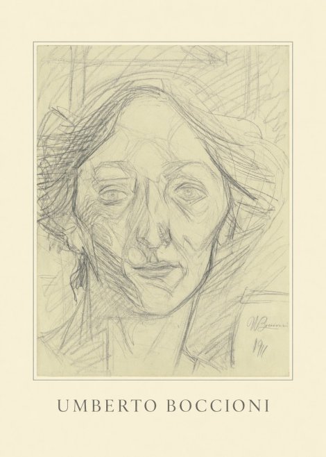 Umberto Boccioni Head of a Woman No3 - Póster