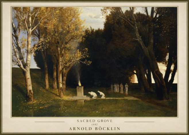 Arnold Böcklin Sacred Grove I No1 - Póster