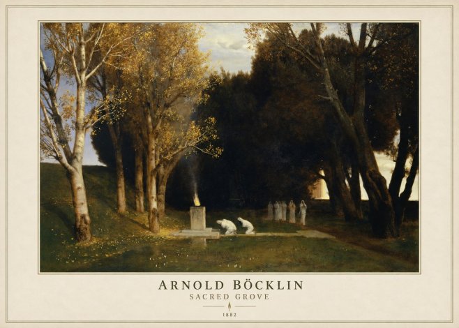 Arnold Böcklin Sacred Grove I No4 - Póster