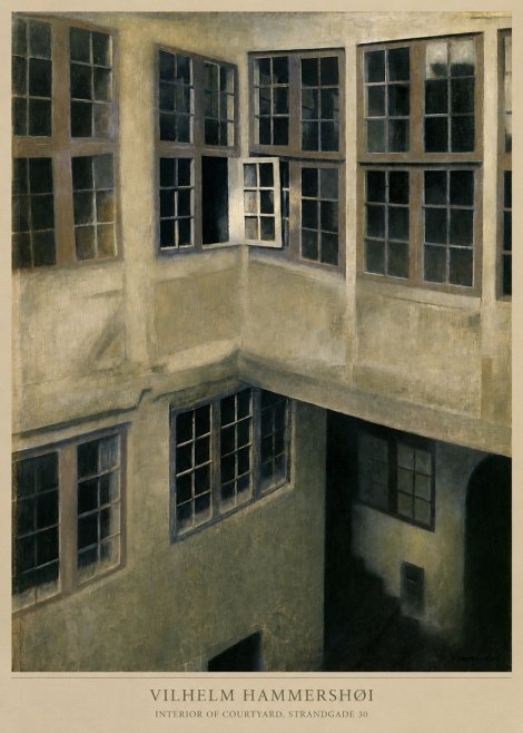Vilhelm Hammershøi Interior of Courtyard, Strandgade 30 No6 - Póster