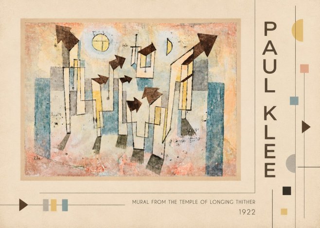 Paul Klee Mural from the Temple of Longing Thither No2 - Póster