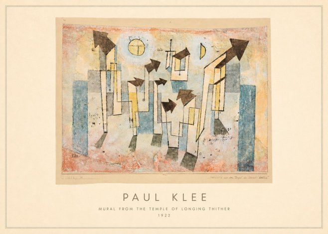 Paul Klee Mural from the Temple of Longing Thither No4 - Póster