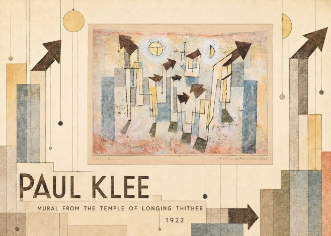 Paul Klee Mural from the Temple of Longing Thither No5 - Póster