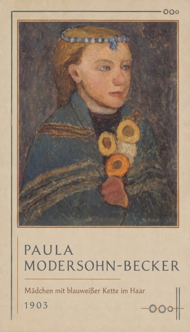 Paula Modersohn-Becker Mädchen Mit Blauweißer Kette Im Haar No1 - Póster
