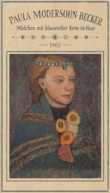 Paula Modersohn-Becker Mädchen Mit Blauweißer Kette Im Haar No2 - Póster