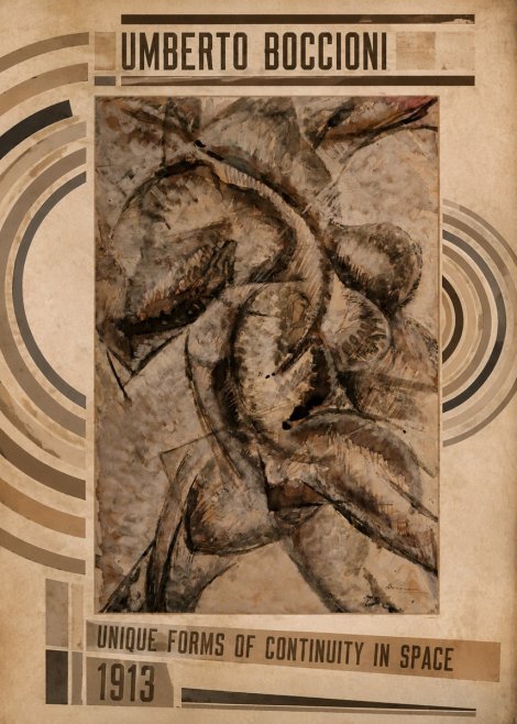 Umberto Boccioni Unique Forms of Continuity in Space No5 - Póster