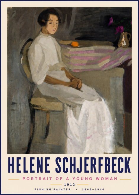 Helene Schjerfbeck Portrait of a Young Woman No4 - Póster