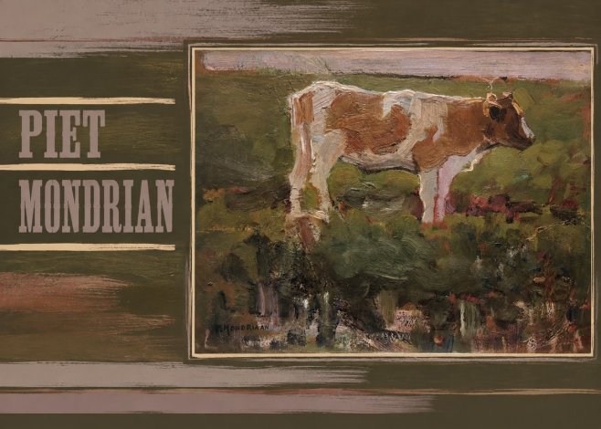 Piet Mondrian Cow No5 - Póster