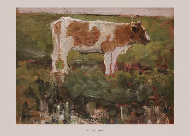 Piet Mondrian Cow No6 - Póster